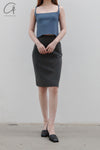 Swaying/Knit cashmere skirt SW23SS3B35 Deep gray